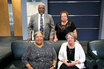 Calvin Johnson (Treasurer), Jeanne Weaver (President), Joyce Culpepper (Vice President) Elizabeth Carnes (Secretary)